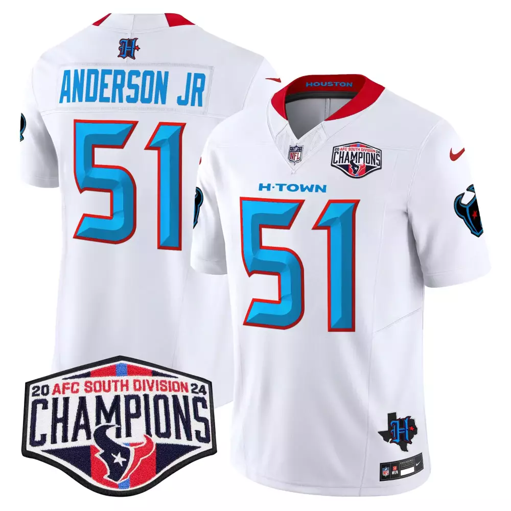 Will Anderson 51 Houston Texans Jersey White AFC South Division Champions 2024 Men