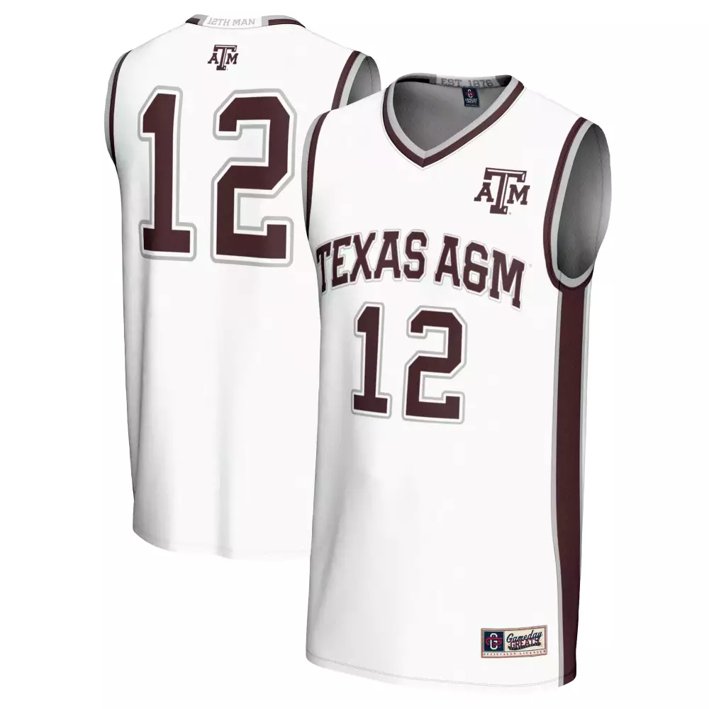 Custom Texas A&m 12 Jersey White Men Maroon All Stitched Vapor Gameday