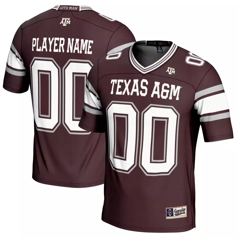 Texas A&m Jersey Maroon Men White Grey Custom All Stitched Vapor