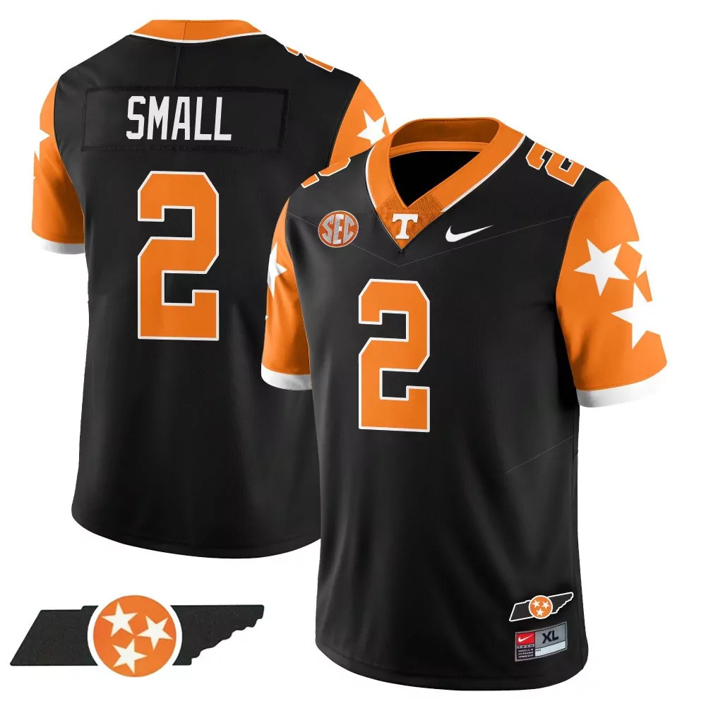 Jabari Small 2 Jersey Black Tennessee Volunteers Men Orange White Alternate Vapor