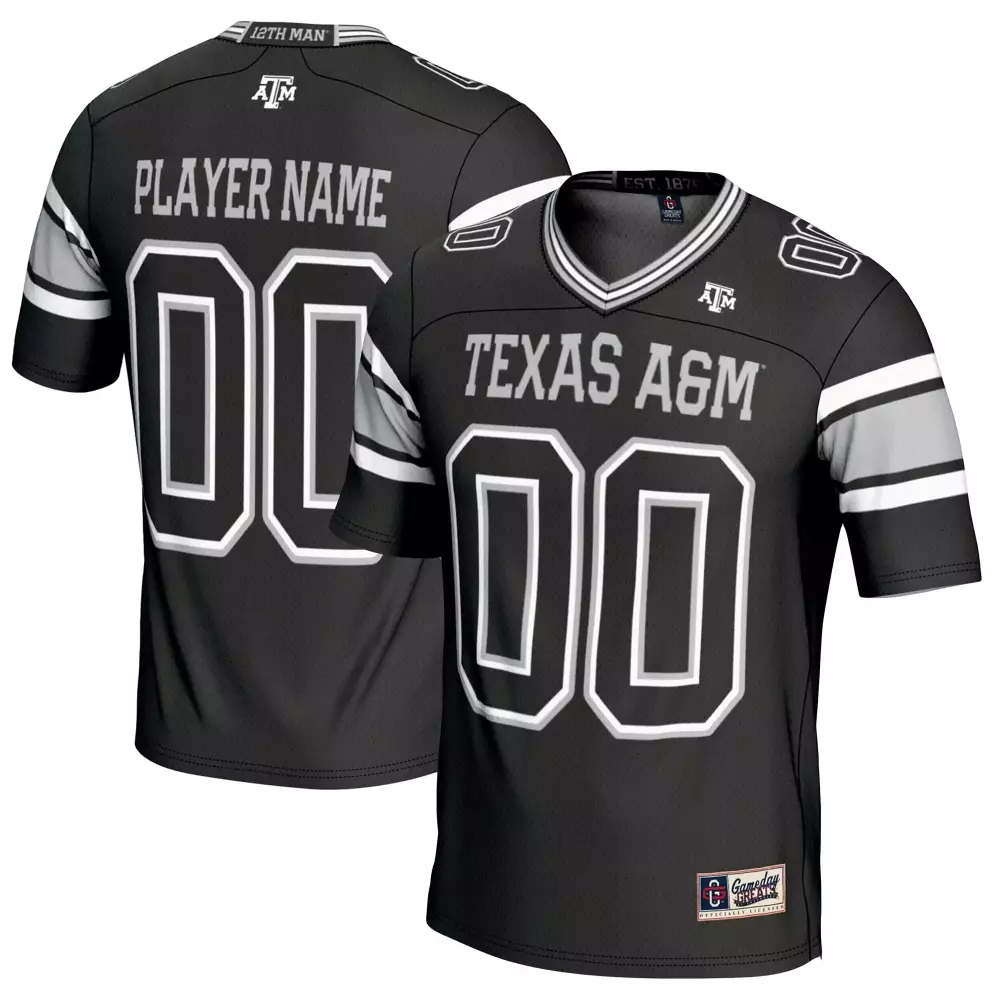 Texas A&m Jersey Black 12th Man Men White Gray Custom All Stitched Vapor