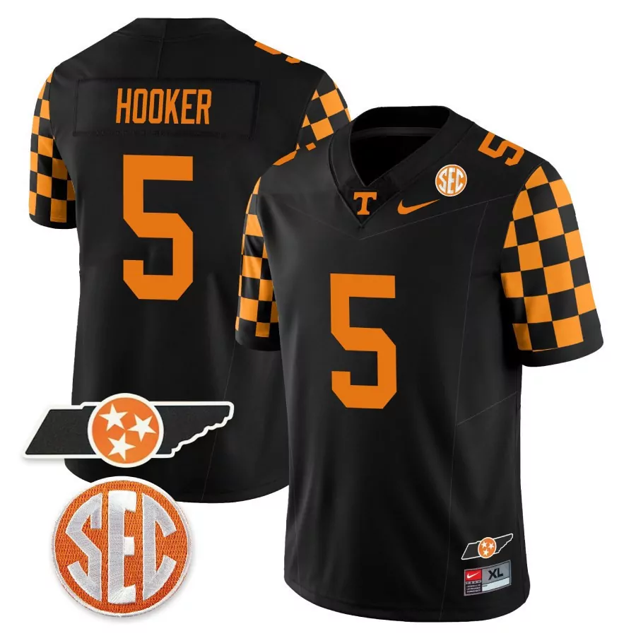 Hendon Hooker 5 Jersey Black Tennessee Volunteers Men Orange Alternate Stitched
