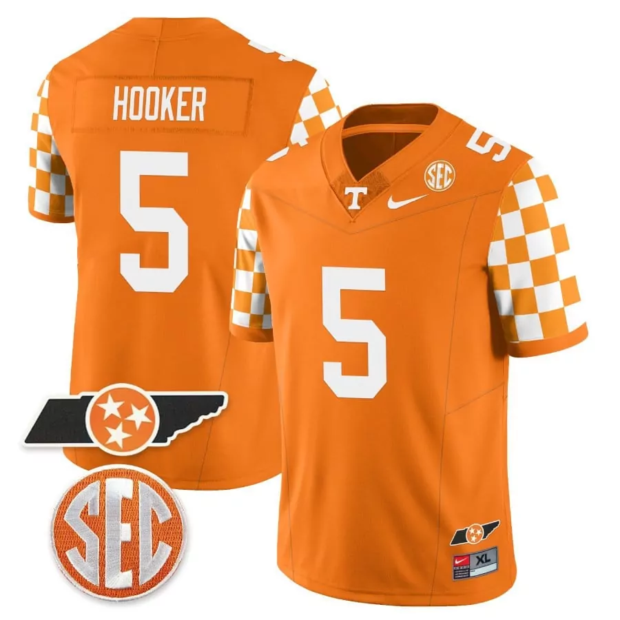 Hendon Hooker 5 Jersey Orange Tennessee Volunteers Men White Alternate Stitched