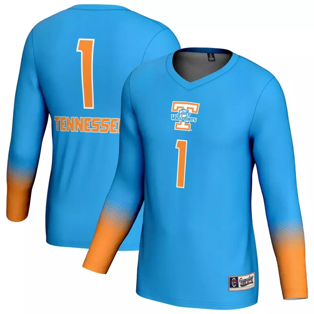 Tennessee Lady Volunteers 1 Jersey Blue Gameday Women Volleyball Orange Unisex Fashion