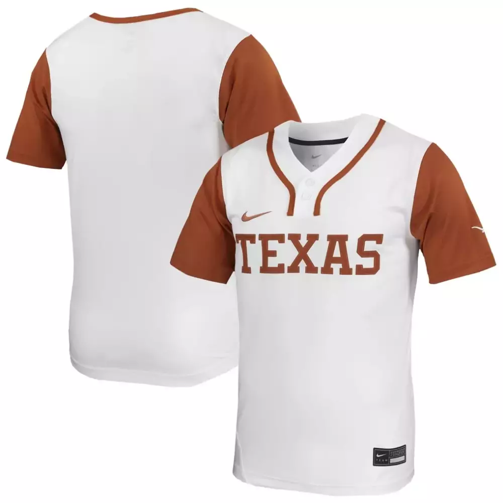 Celebrity Softball Jersey White Texas Longhorns Men Burnt Orange Replica