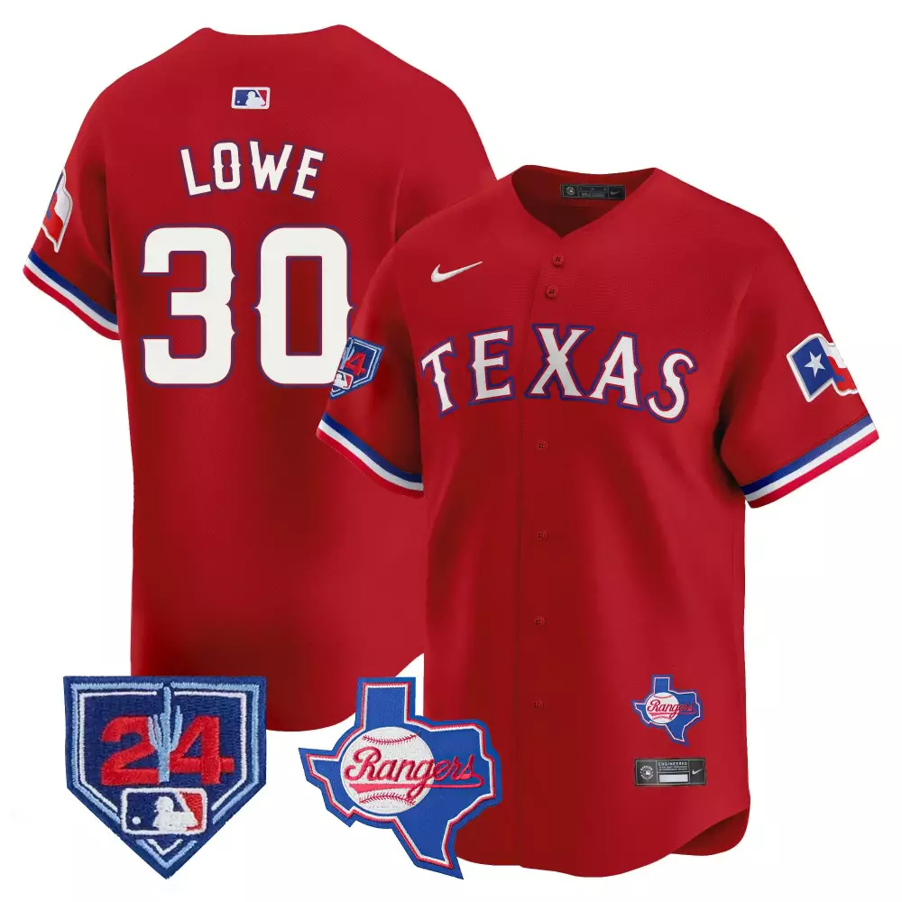 Garca Patches 30 Texas Rangers Jersey Red Men White Blue All Stitched Vapor Limited