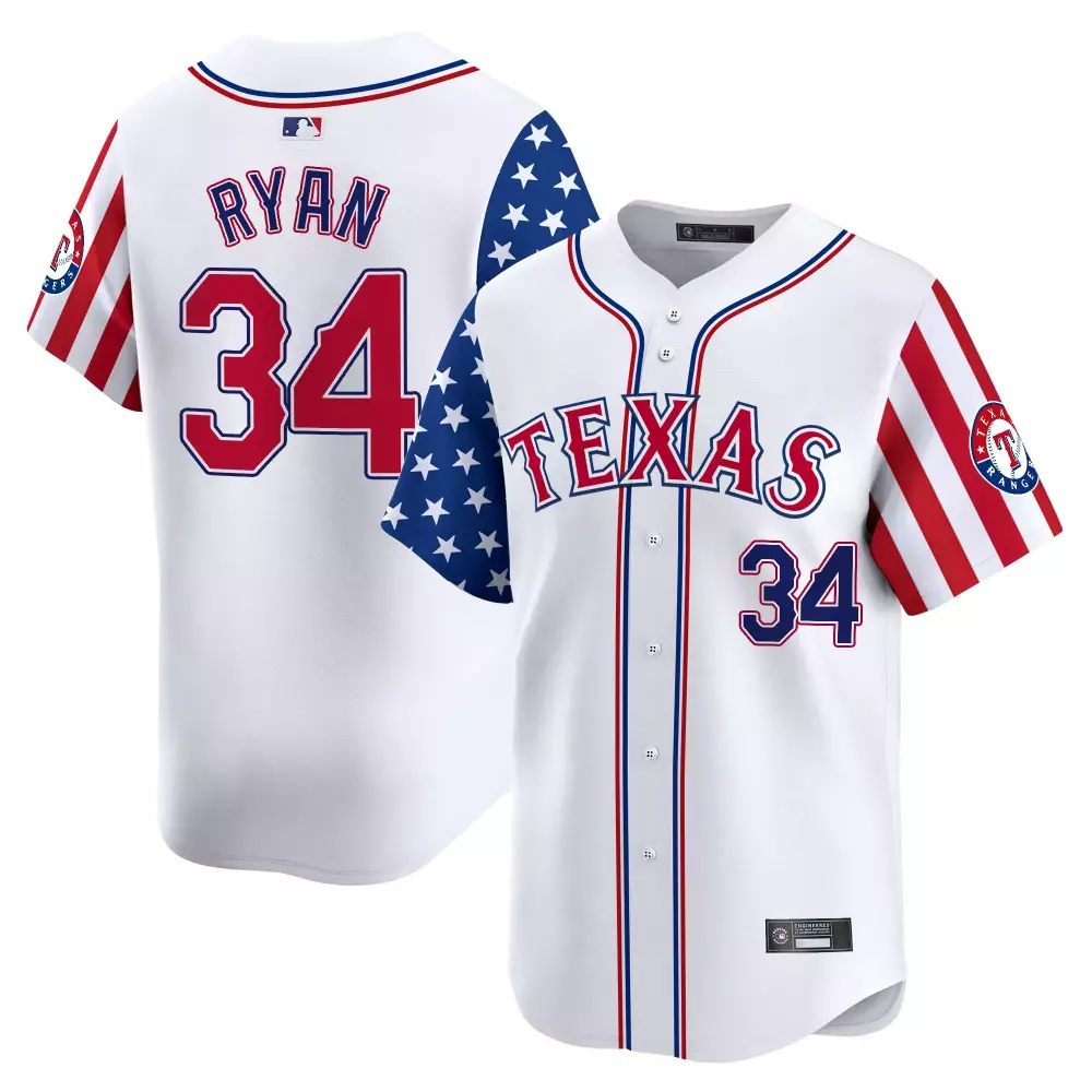 Seager Independence 34 Jersey White Stars And Stripes Texas Rangers Team Men Alternate