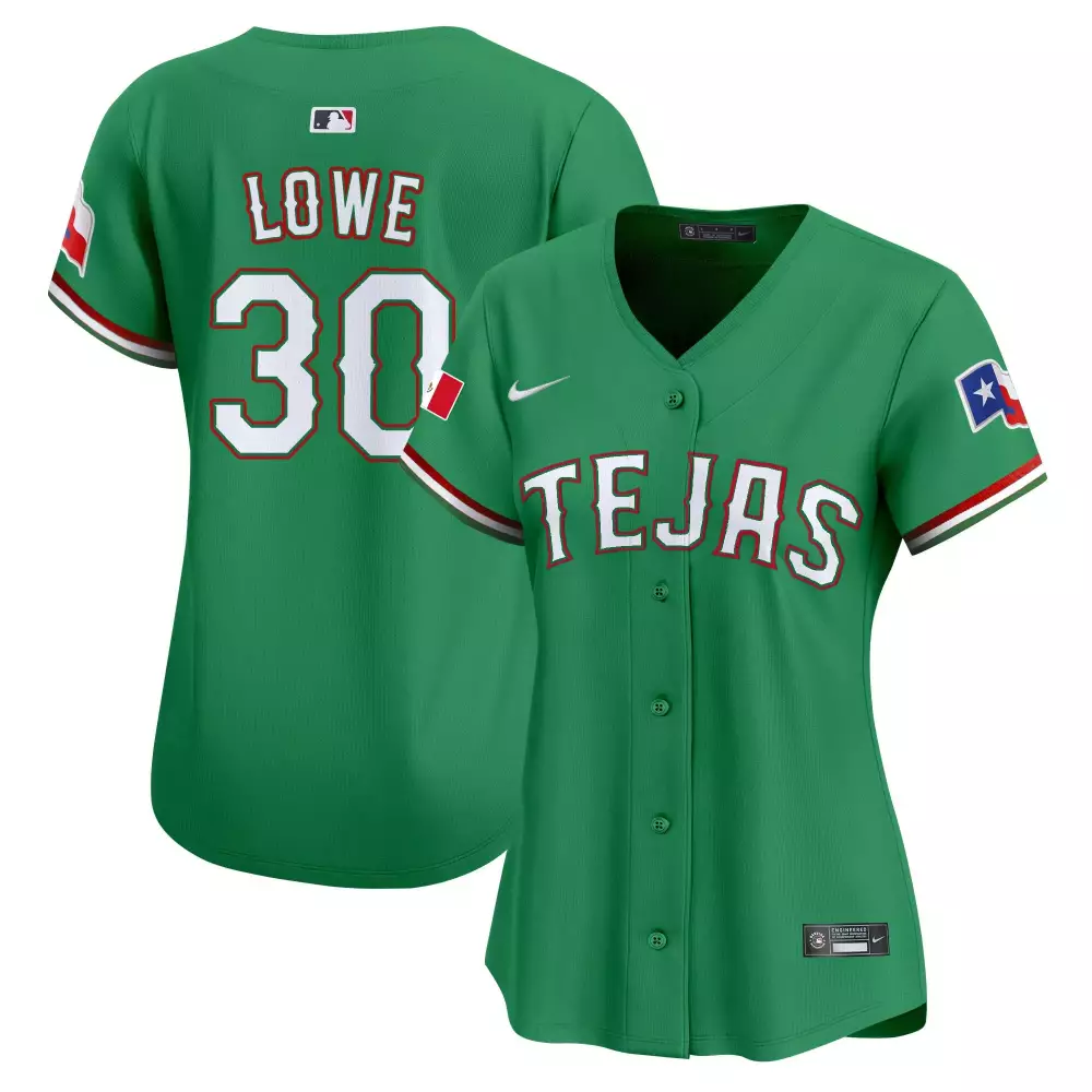 Nathaniel Lowe 30 Texas Rangers Jersey Green City Connect Women Alternate Split Design