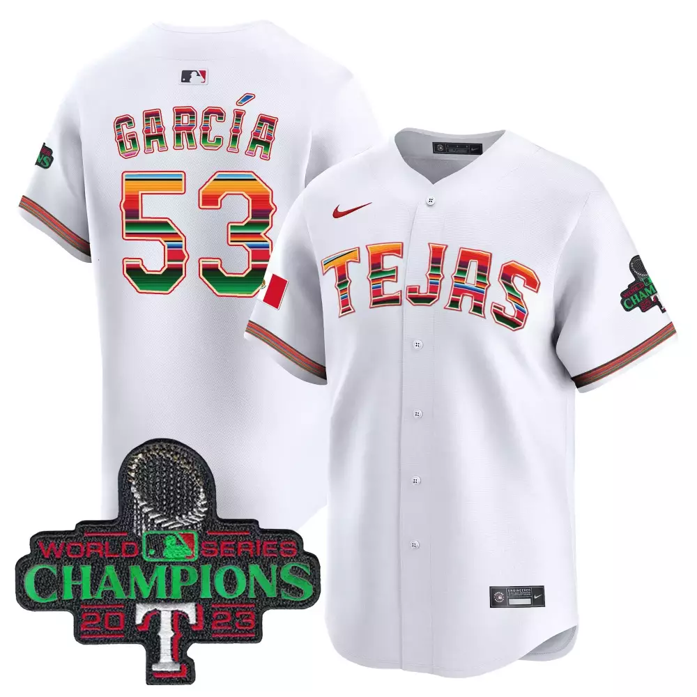 Adolis Garca 53 Texas Jersey White World Series Champions 2023 Men Custom Design