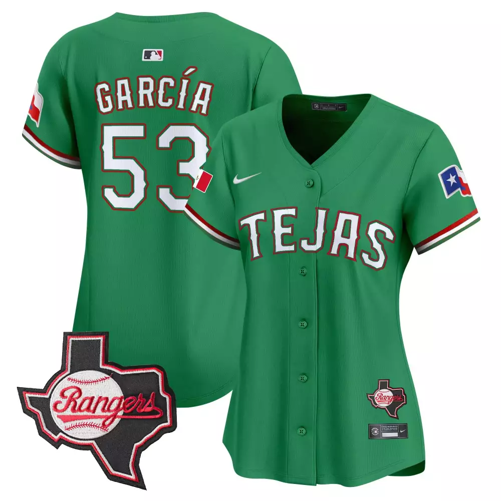 Adolis Garcia 53 Texas Rangers Jersey Green City Connect State Outline Mexico National Team Flag 2023