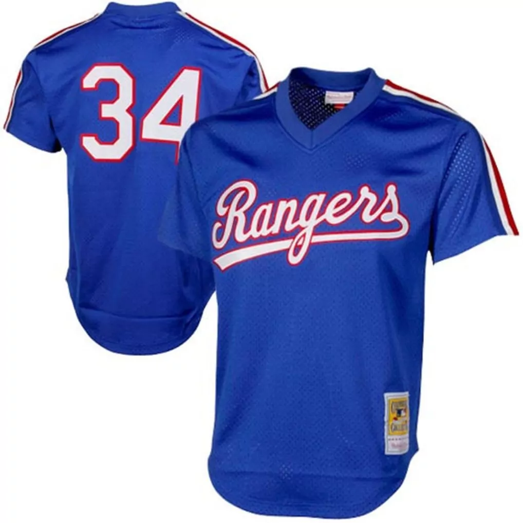 Rangers 34 Jersey Blue Men Red White Authentic Cooperstown Collection