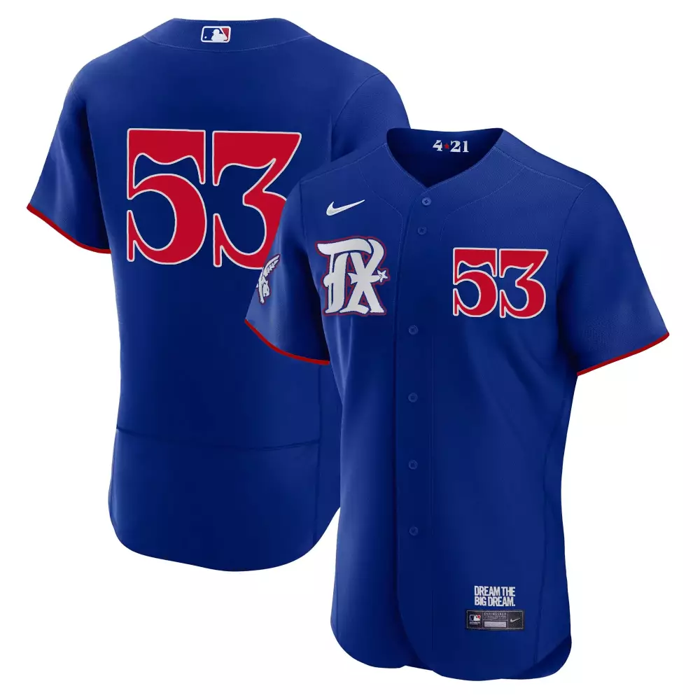 Nathaniel Lowe 53 Texas Rangers Jersey Royal Blue City Connect Men Custom Design
