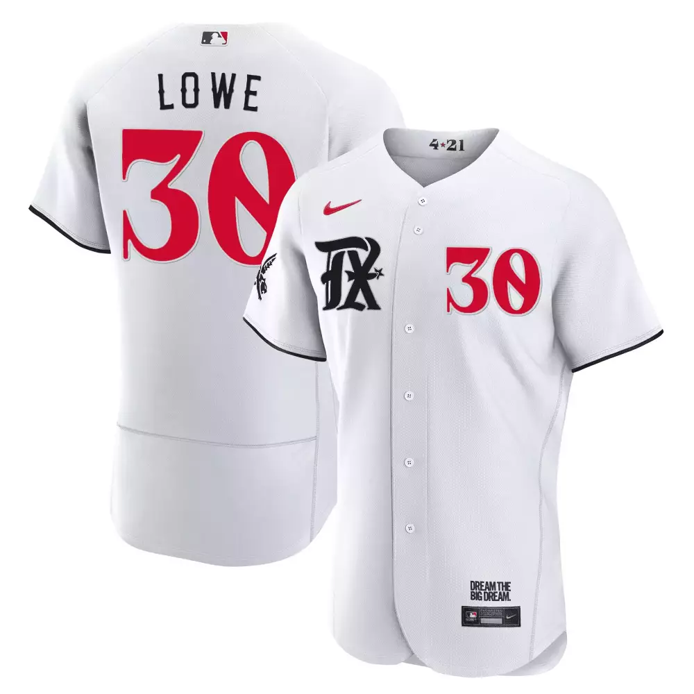 Nathaniel Lowe 30 Texas Rangers Jersey White Men Red Black Flex Collection v2 All
