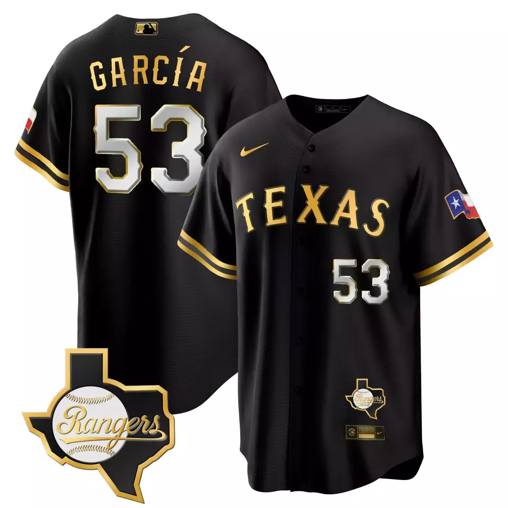 Adolis Garcia 53 Texas Rangers Jersey Black City Connect Flag Batterman Men Gold