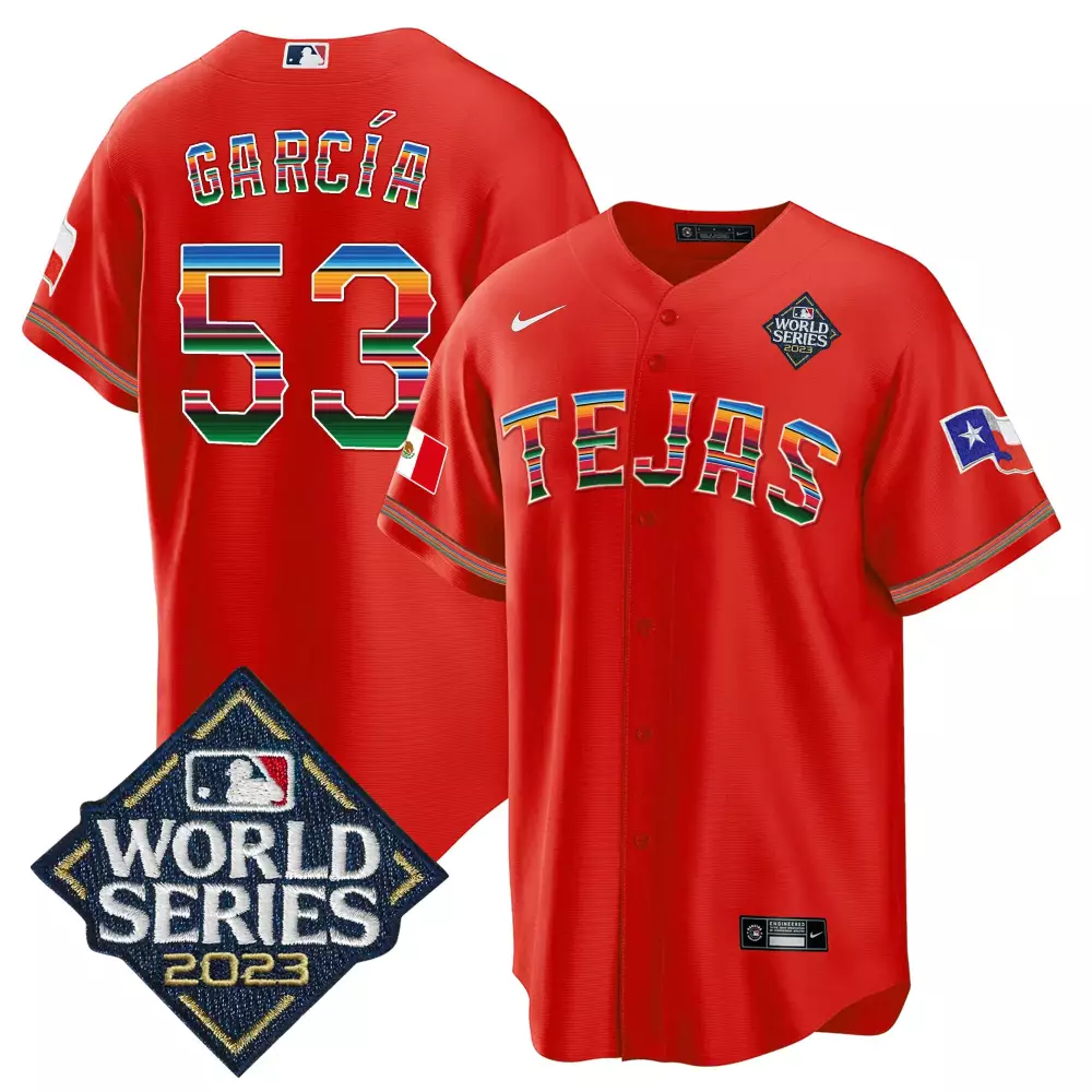 Adolis Garcia 53 Texas Rangers Jersey Red City Connect World Series 2023 Men Custom Design