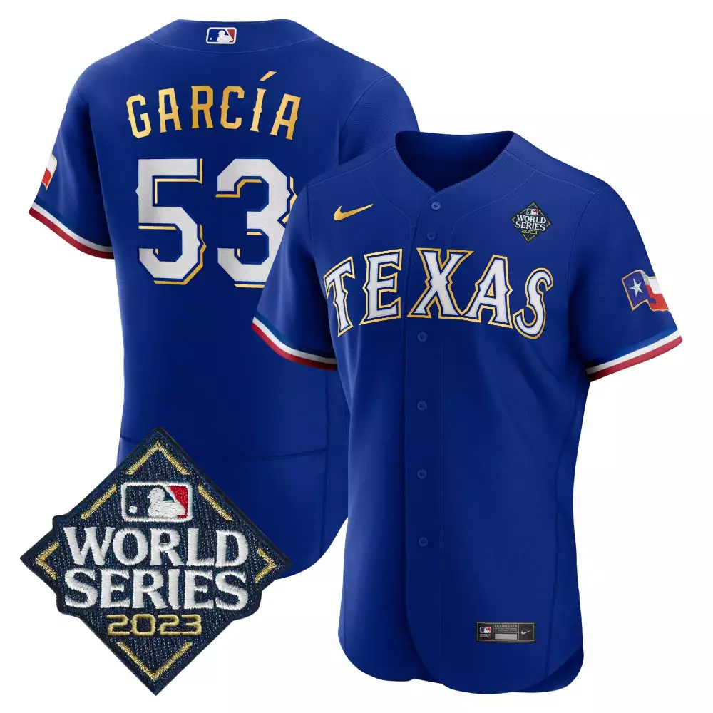 Adolis Garca 53 Texas Rangers Jersey Royal Blue World Series 2023 Men MLB Red White