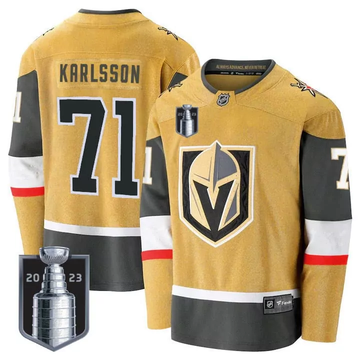 William Karlsson 71 Jersey Gold Vegas Golden Knights Stanley Cup Champions 2023 Men