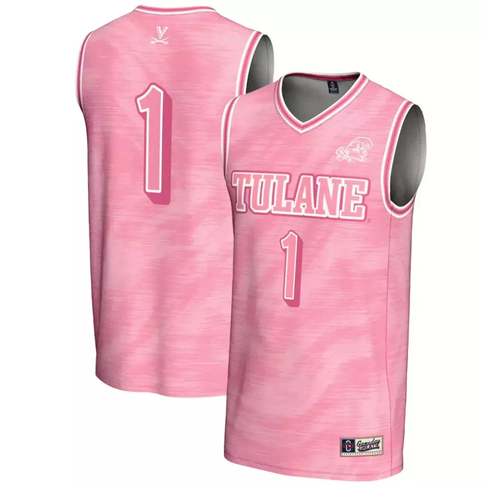 Tulane 1 Jersey Pink White Gameday