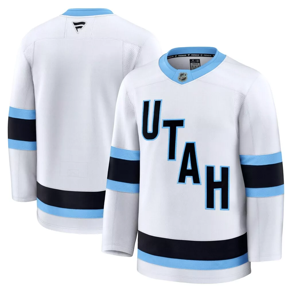 Mammoth Utah Hockey Club Jersey White Light Blue Black Away