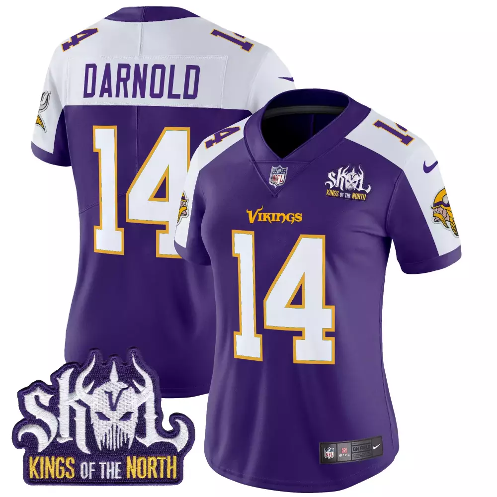 Sam Darnold 14 Vikings Jersey Purple Skol Kings North Women White Yellow Alternate