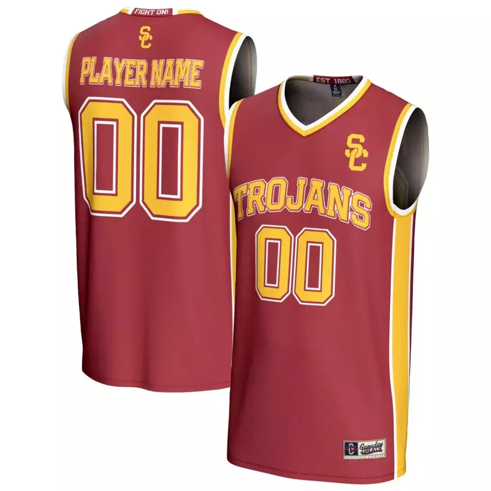 Usc Trojans Jersey Cardinal Fight On! Men Yellow White Gameday Fashion