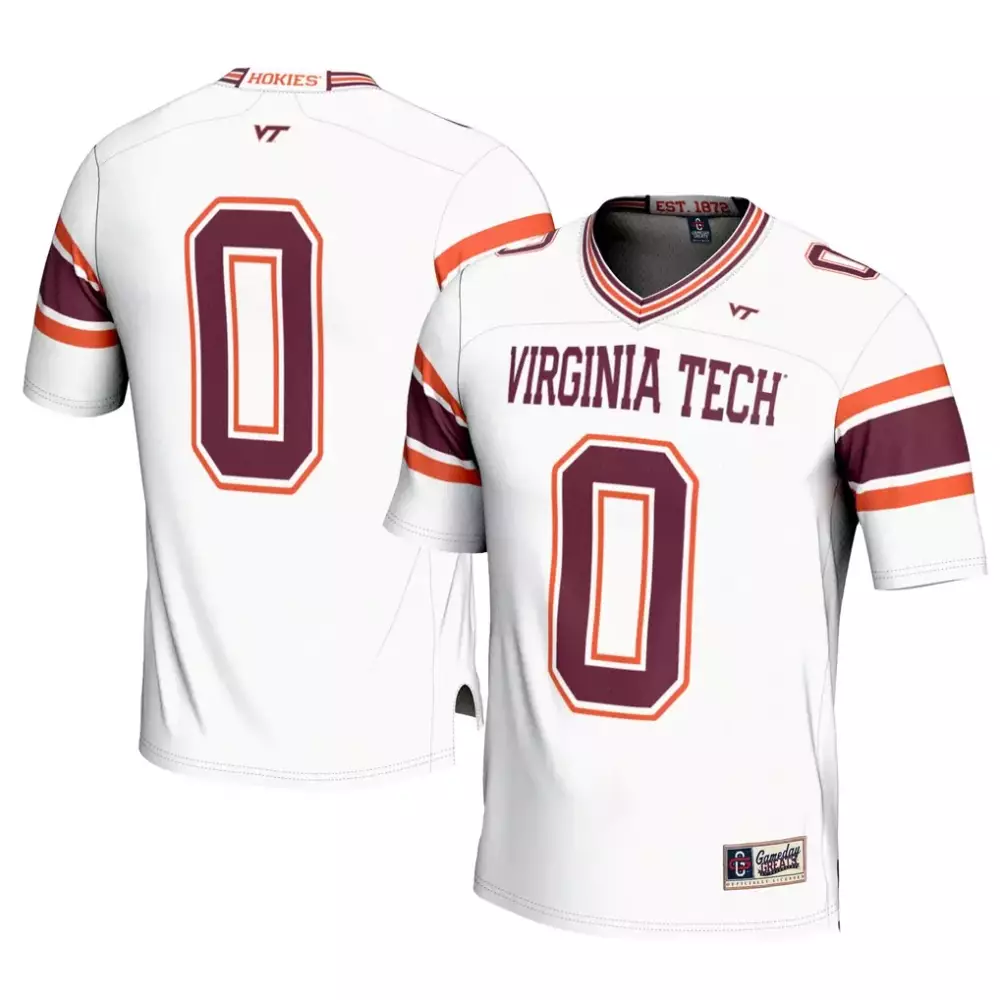 Virginia Tech Jersey White Hokies Men Maroon Orange Gameday