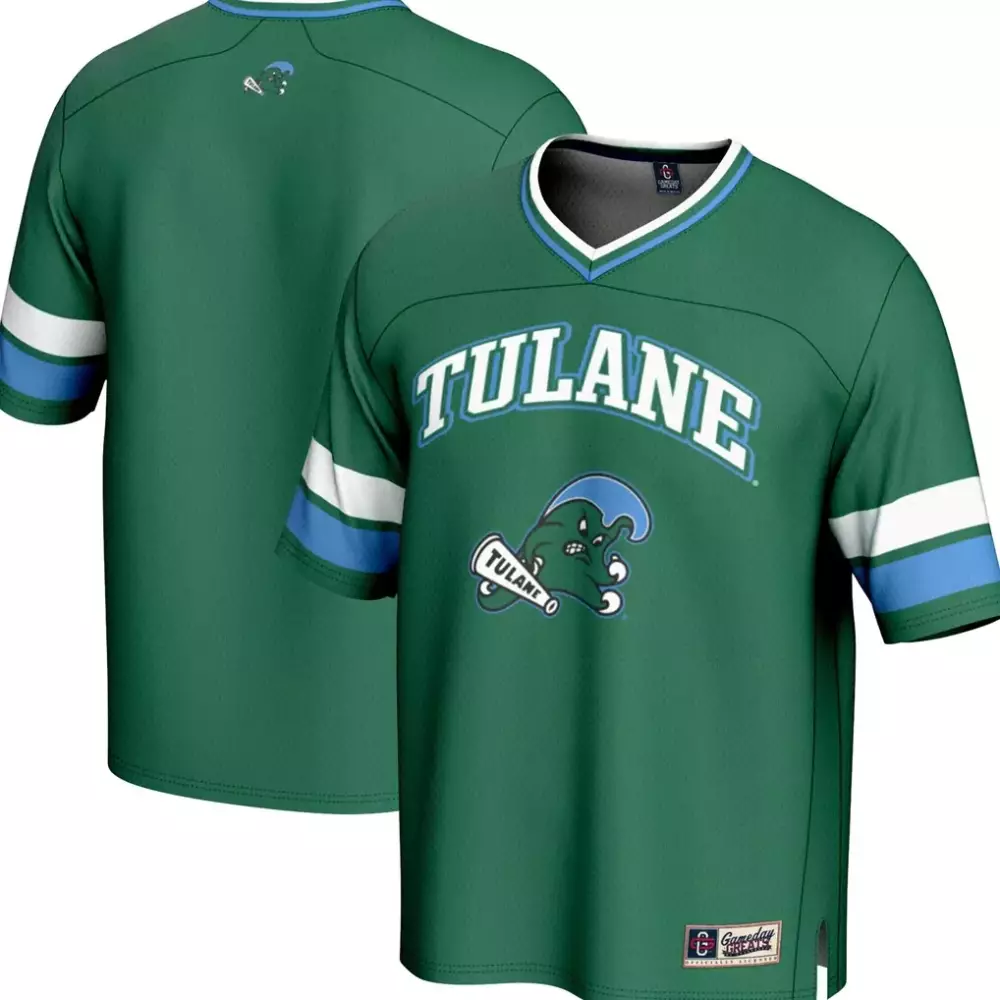 Tulane Jersey Green White Blue Gameday