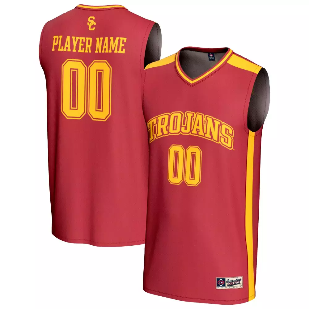 Usc Trojans Jersey Cardinal Red Men Yellow Custom All Stitched Vapor