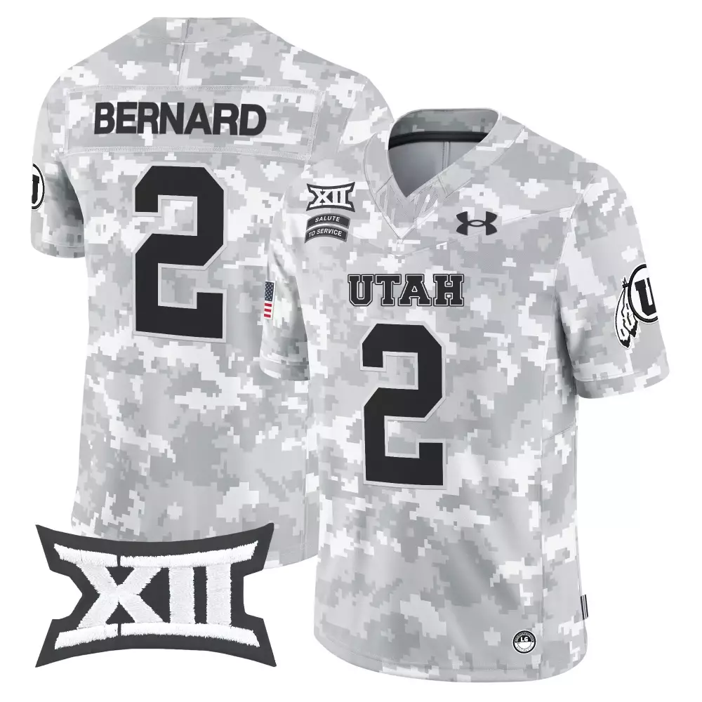 Wilson Utes 2 Utah Jersey White Salute To Service Big Men Alternate Custom Design