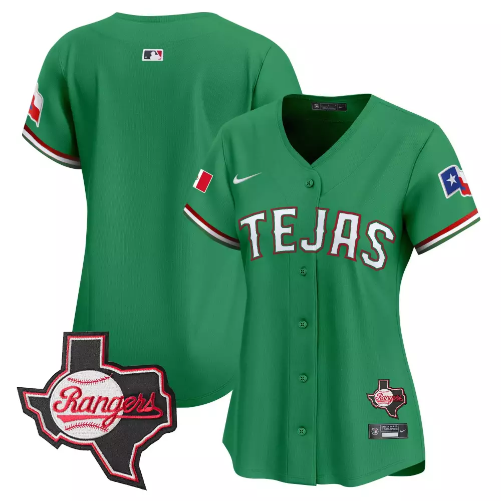 Tejas Texas Rangers Jersey Green St. Patrick's Day Outline 'rangers' Baseball Flag