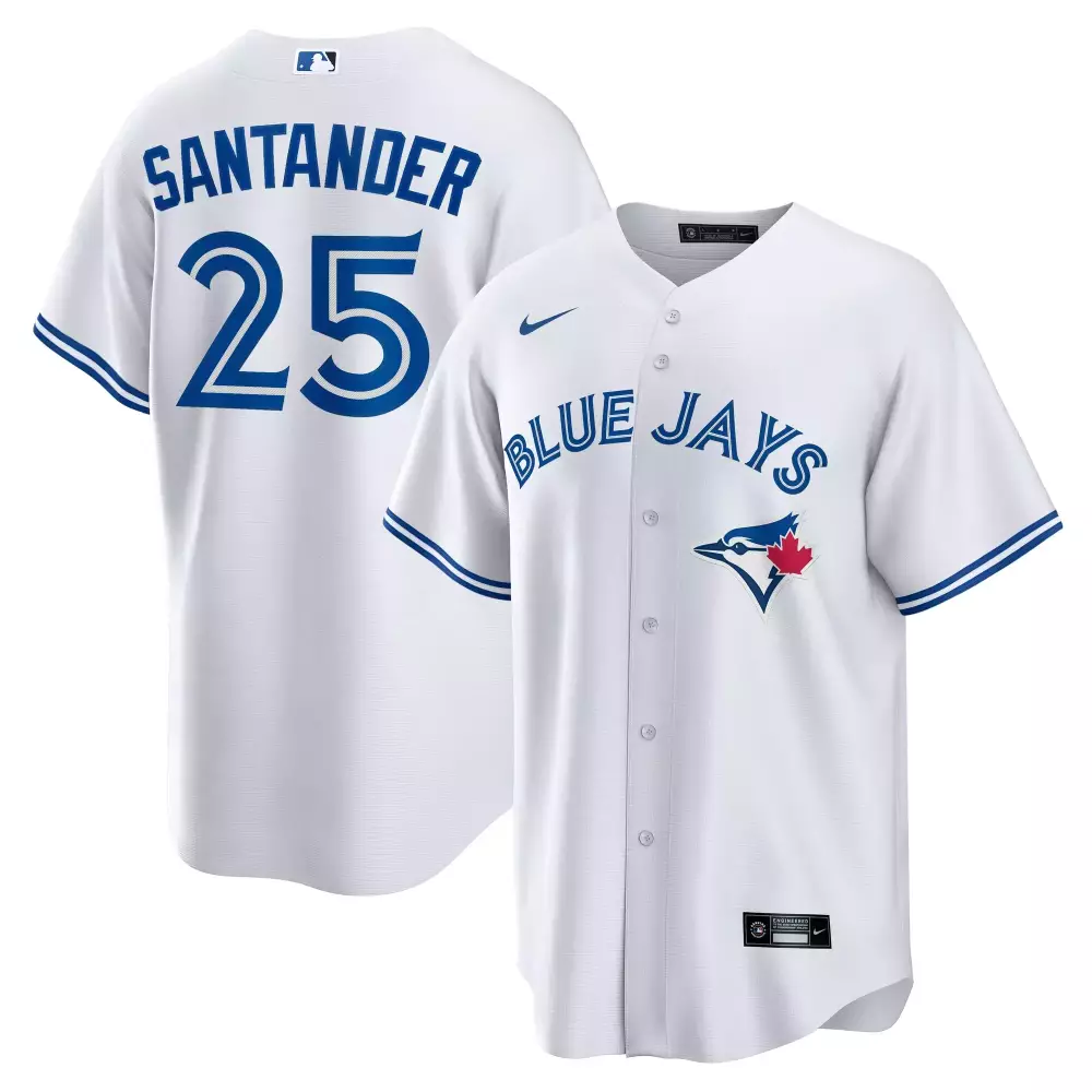 Anthony Santander 25 Jersey White Toronto Blue Jays Men All Stitched Vapor