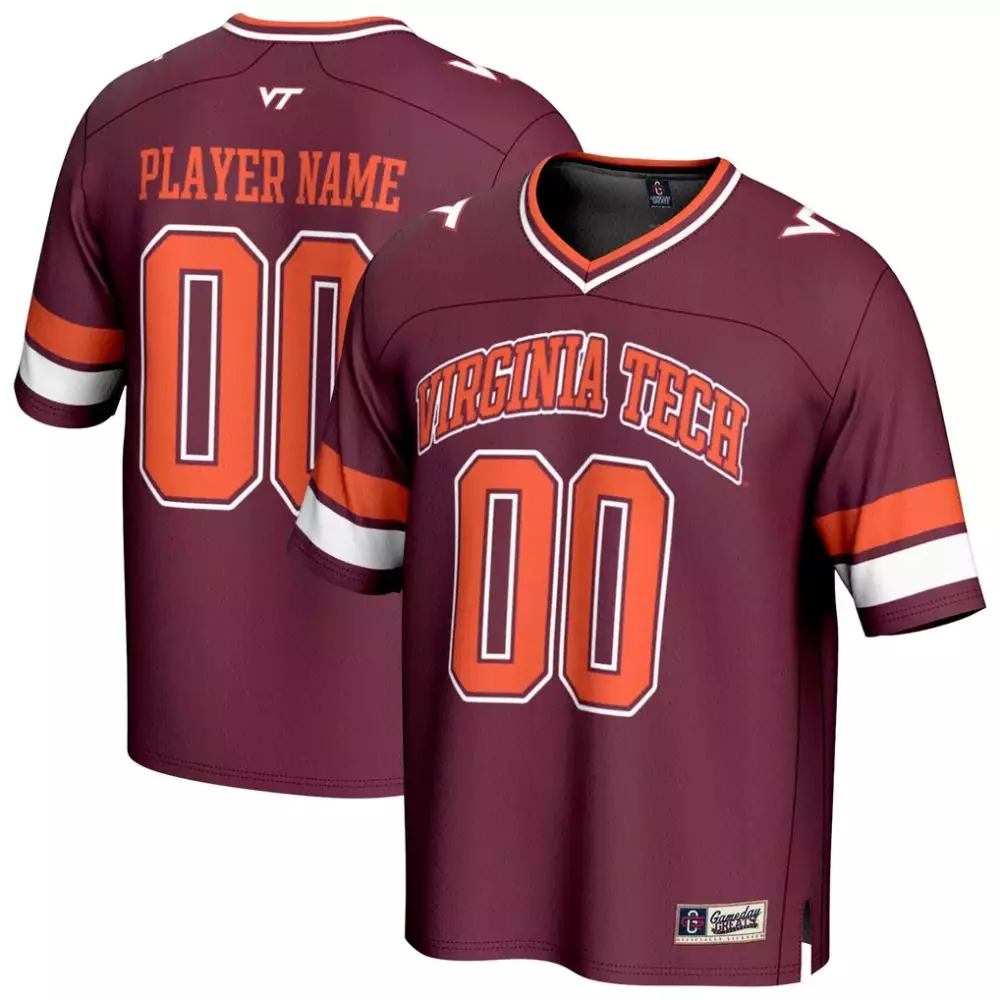 Virginia Tech Jersey Maroon Orange White Gameday Unisex Fashion