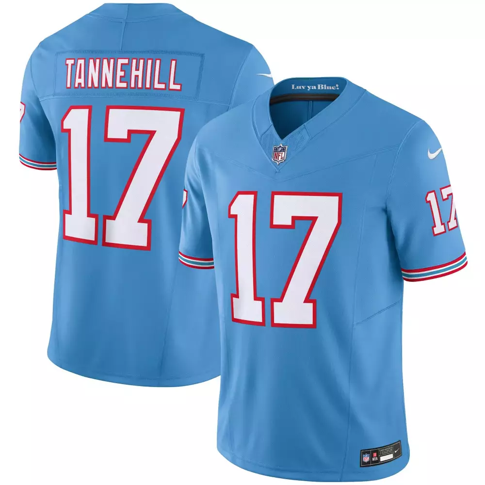 Ryan Tannehill 17 Jersey Light Blue Tennessee Titans Men Replica Alternate White