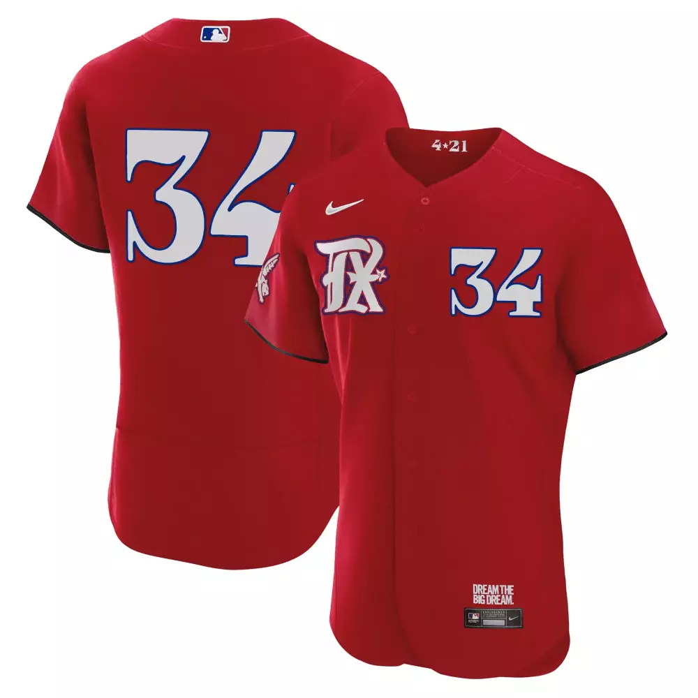 Mexico Traditional 34 Jersey Red Texas Rangers Men White Blue All Stitched Vapor