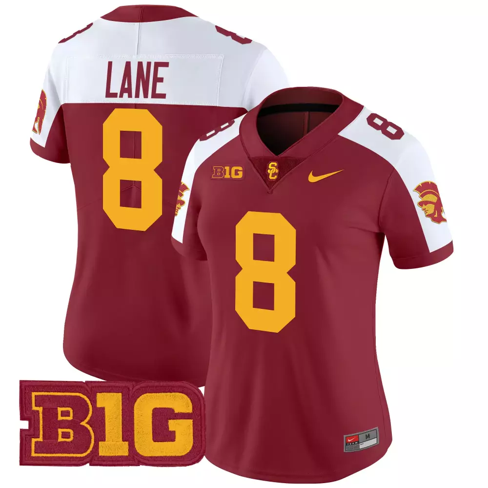 Lane Trojans 8 Usc Jersey Cardinal Red Big Ten Women White Gold Vapor Limited All
