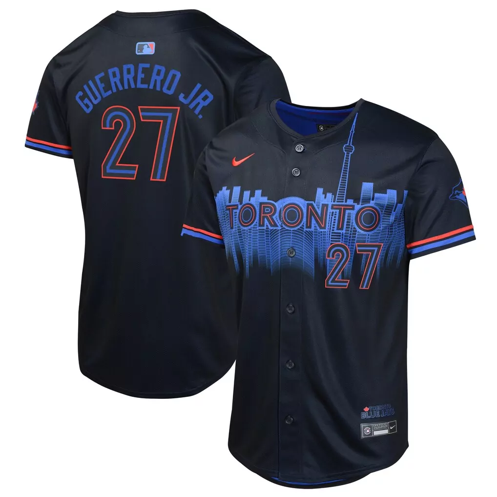 Vladimir Guerrero 27 Jersey Black Toronto Blue Jays Men Custom Design Red Limited