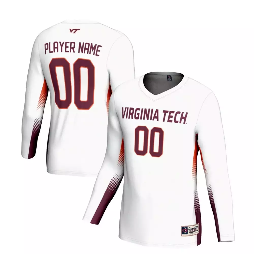 Virginia Tech Jersey White Long Sleeve Maroon Orange Gameday