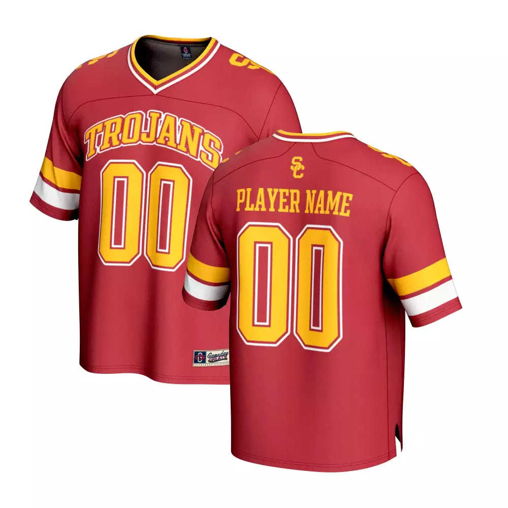 Usc Trojans Jersey Cardinal Red Men Gold White Custom All Stitched Vapor