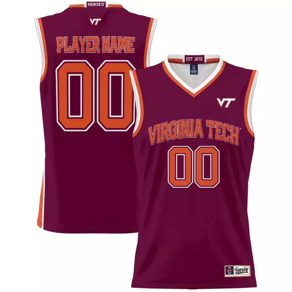 Virginia Tech Hokies Jersey Maroon Men Orange White Gameday Unisex