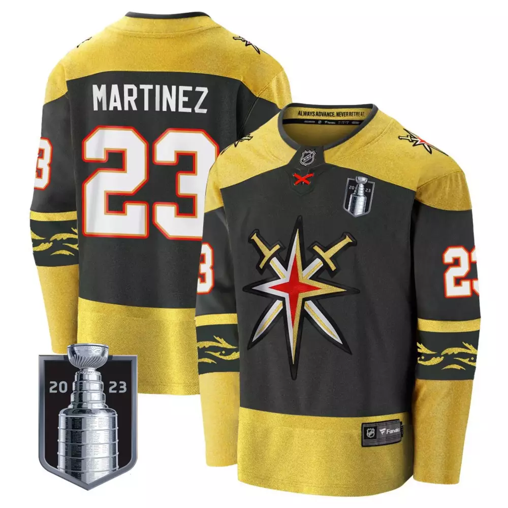 Alec Martinez 23 Jersey Black Vegas Golden Knights Stanley Cup Champions 2023 Men