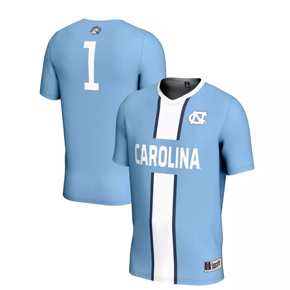 Unassigned 1 Jersey Carolina Blue North Tar Heels Unc Men White Navy All Stitched