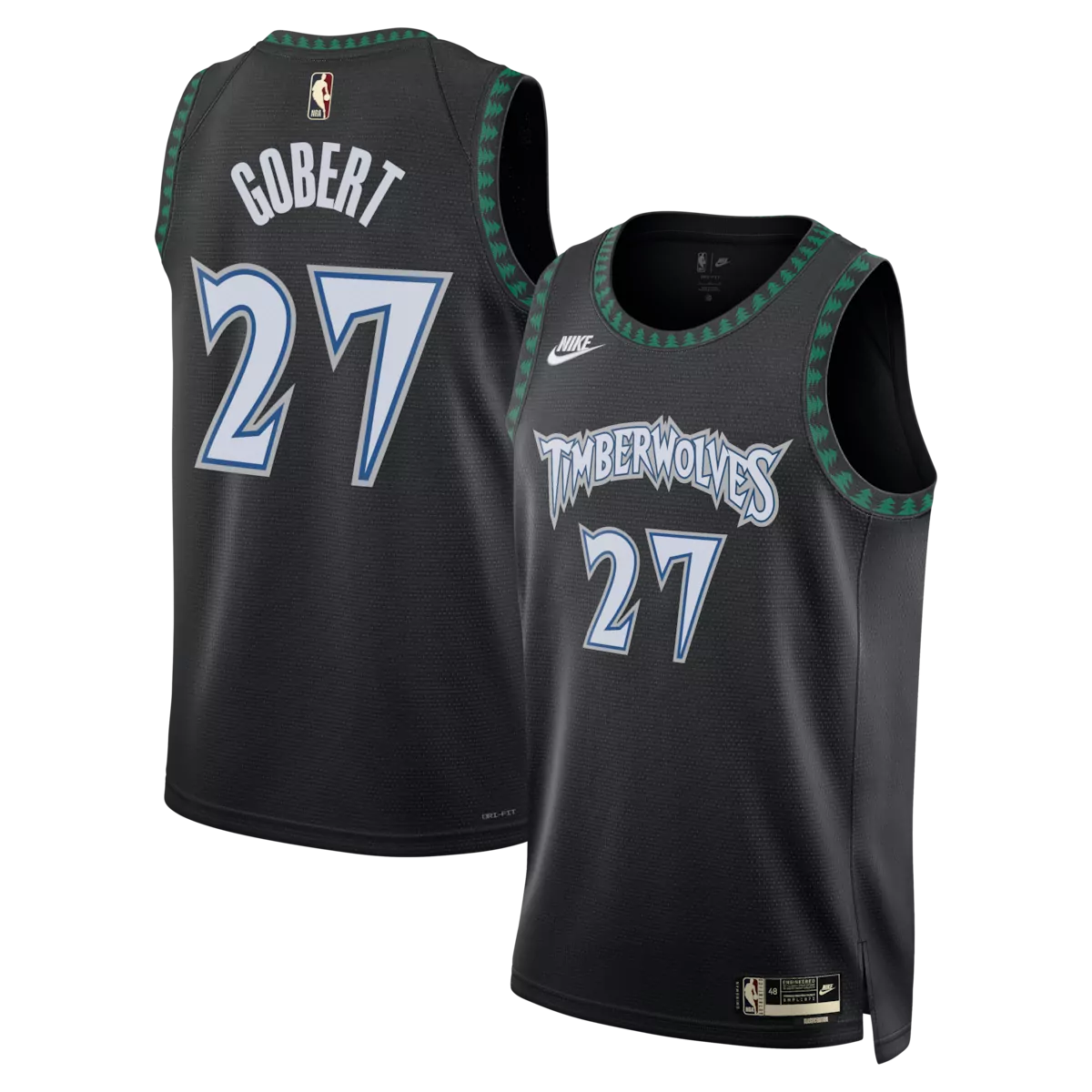 Rudy Gobert 27 Timberwolves Jersey Black Men NBA White Green Light Blue Classic Unisex