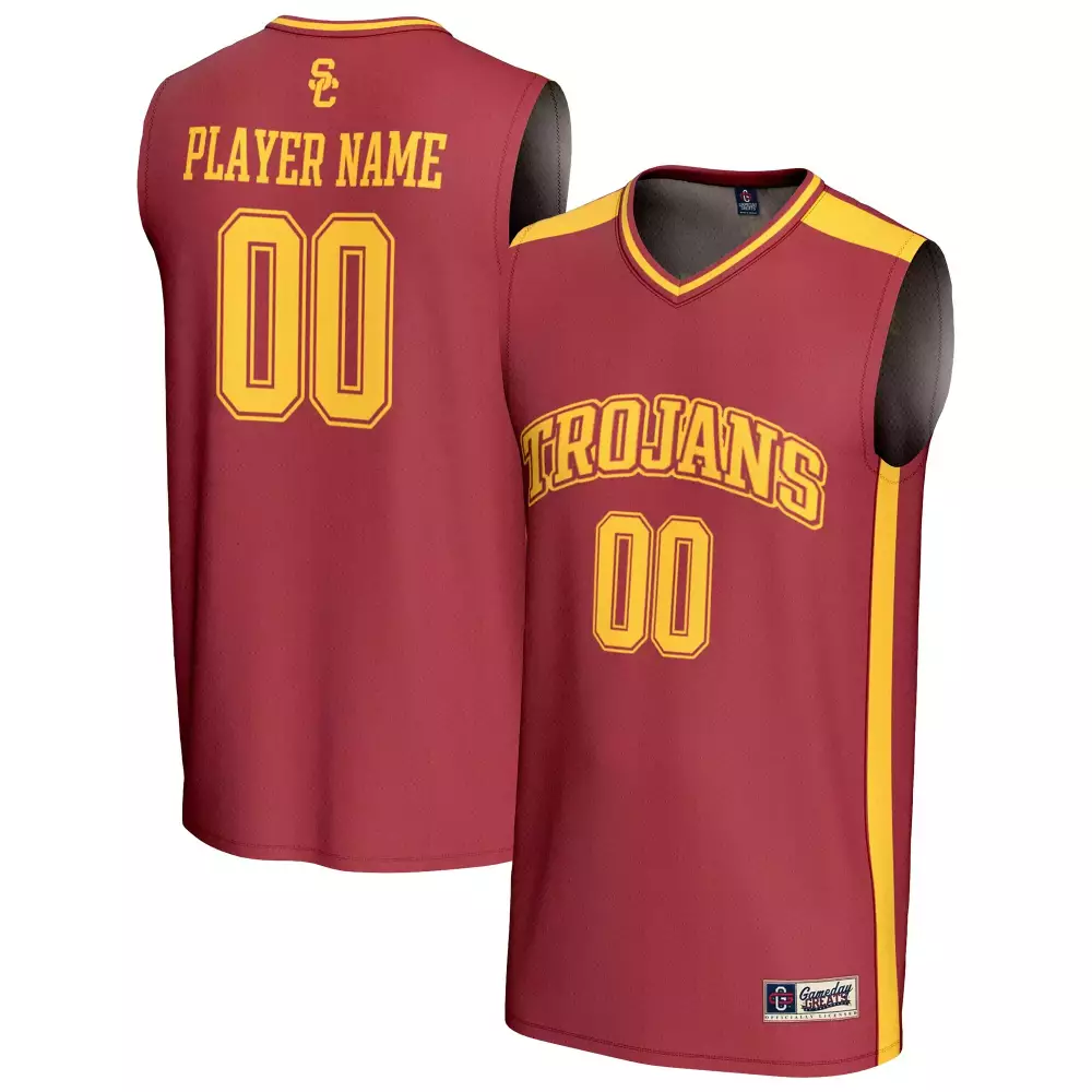 Usc Trojans Jersey Cardinal Red Men Gold Custom All Stitched Vapor