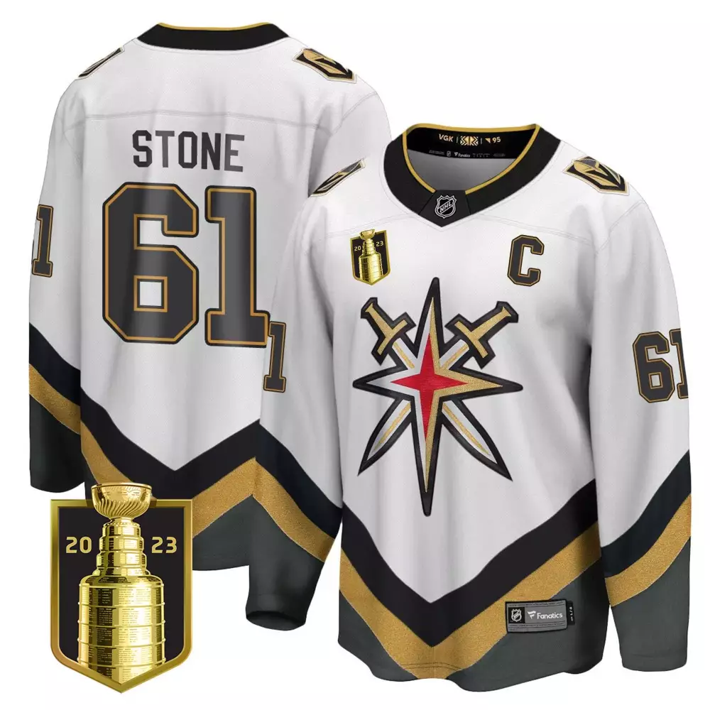 Mark Stone 61 Jersey White Stanley Cup Champions Vegas Golden Knights 2023 Men Alternate