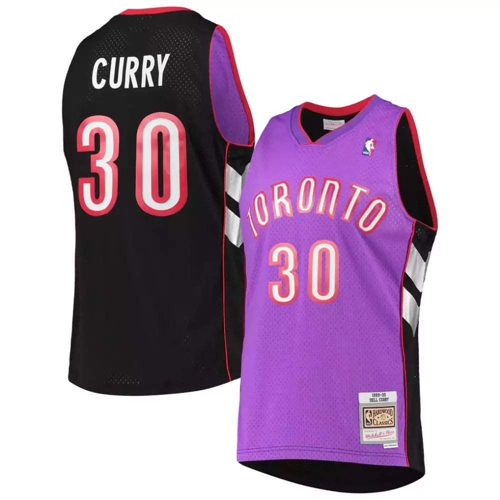 Curry 30 Toronto Raptors Jersey Purple 1999-00 Mitchell Ness Hardwood Classics 1999
