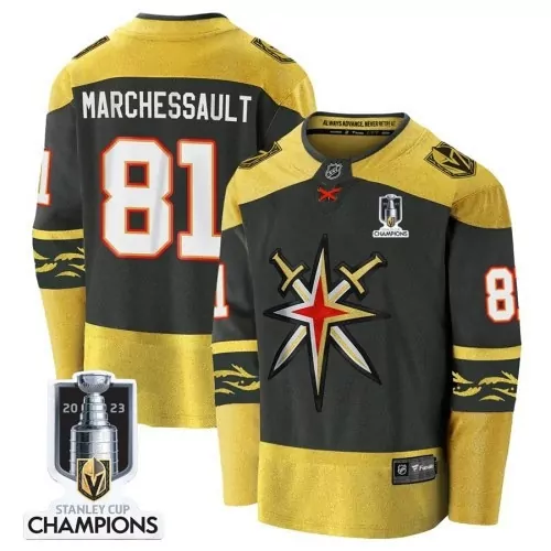 Jonathan Marchessault 81 Jersey Black 2023 Stanley Cup Champions Vegas Golden Knights