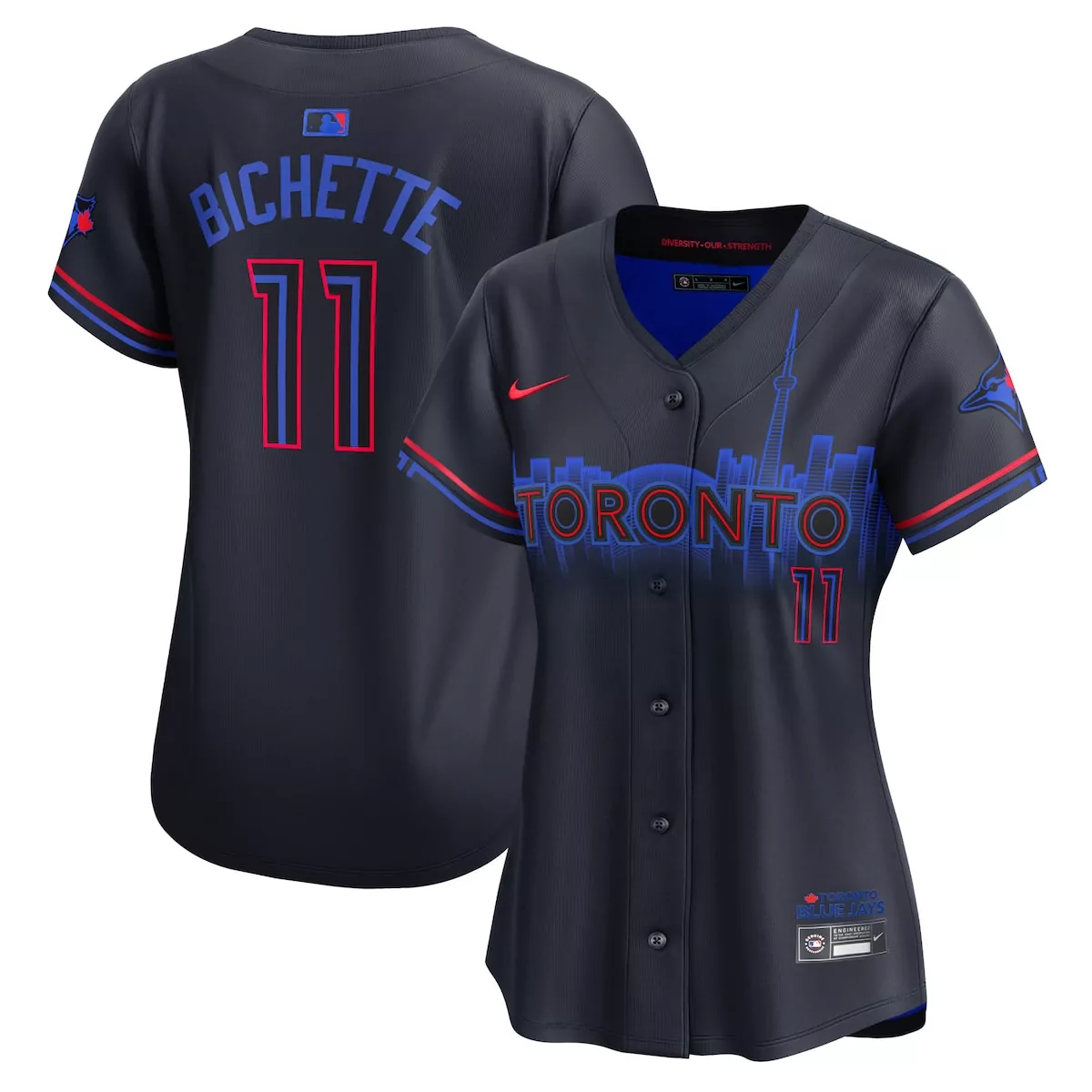 Bo Bichette 11 Toronto Blue Jays Jersey Dark Navy Men City Connect Custom Design