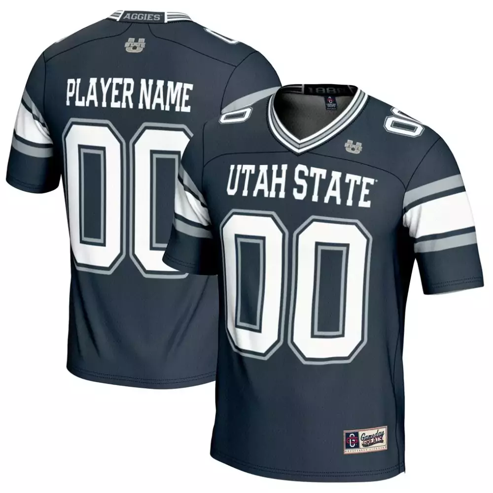 Utah State Jersey Navy Aggies Men White Grey Gameday