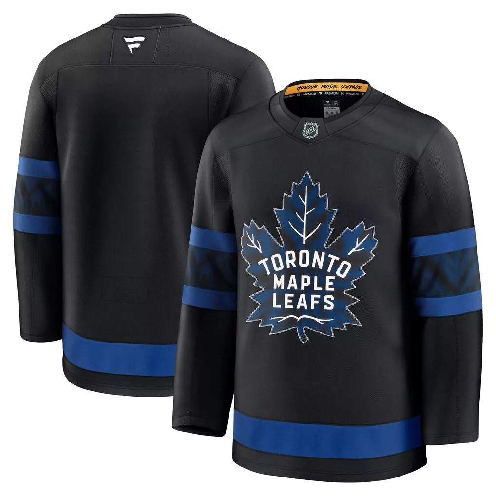 Toronto Maple Leafs Jersey Black Men NHL Blue White Alternate