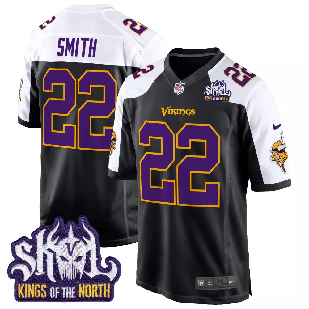 Harrison Smith 22 Vikings Jersey Black Skol Kings Of The North Men Player Alternate